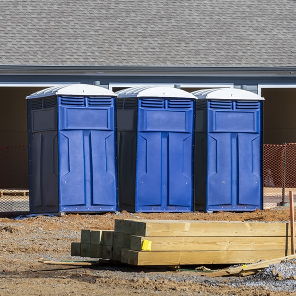 what is the expected delivery and pickup timeframe for the portable restrooms in Spring Creek SD